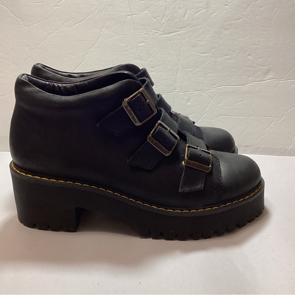 Dr. Martens Coppola Black Platform Shoes leather size 10 - Picture 3 of 12